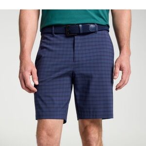 NWT Walter Hagen Navy Tartan Plaid P11 Pureflex 9” Men's Golf Shorts Sz 42 $70